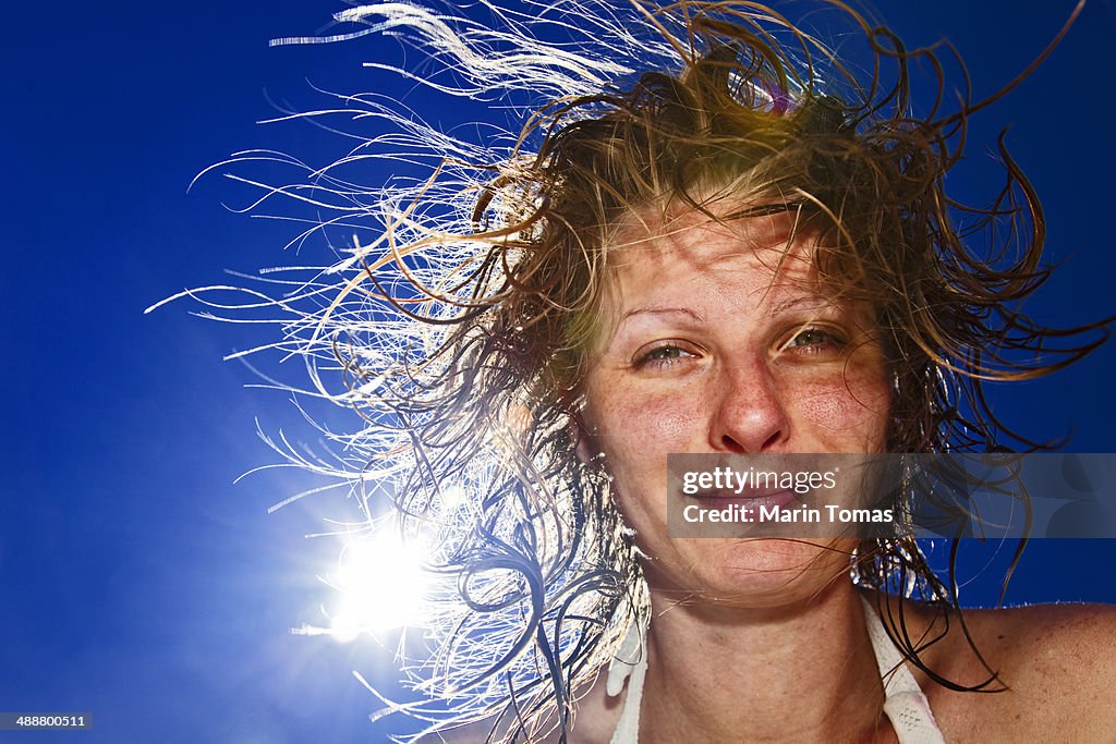 Girl smiling