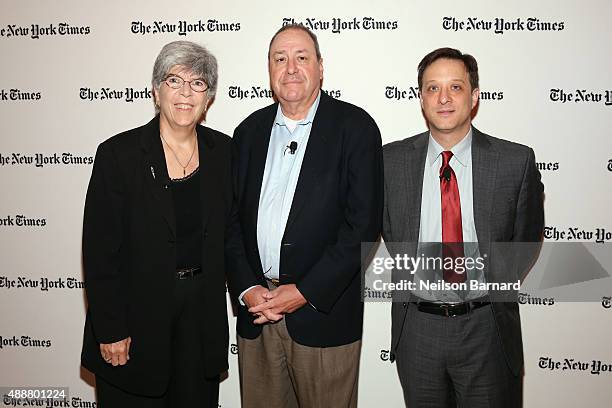 President of Sports Management Resources, Donna Lopiano Ph.D., Op-Ed columnist, The New York Times, Joe Nocera, and partner at OSKR, Andy Schwarz...