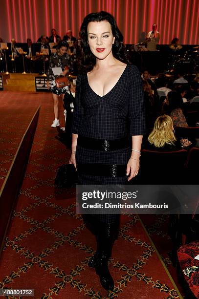 Debi Mazar attends the Marc Jacobs Spring 2016 fashion show during New York Fashion Week at Ziegfeld Theater on September 17, 2015 in New York City.