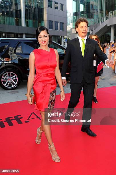 Actress Devika Bhise attends "The Man Who Knew Infinity" premiere during the 2015 Toronto International Film Festival at Roy Thomson Hall on...
