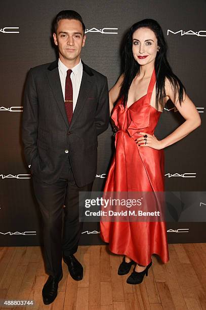 Reg Traviss and Wendy Bevan attend an exclusive party hosted by MAC Cosmetics in celebration of London Fashion Week featuring a special live...