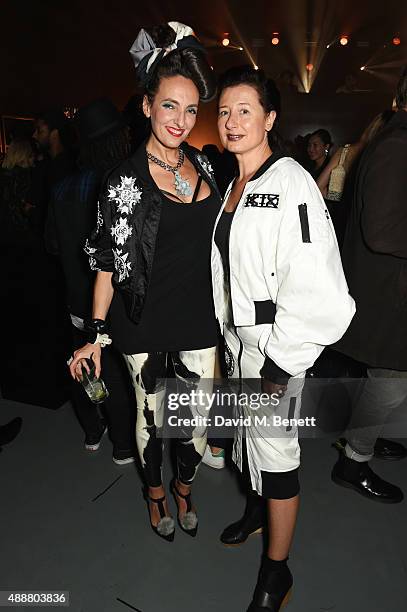 Lida Hujic attends an exclusive party hosted by MAC Cosmetics in celebration of London Fashion Week featuring a special live performance by FKA Twigs...