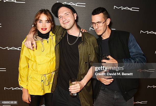 Isamaya Ffrench and guests attend an exclusive party hosted by MAC Cosmetics in celebration of London Fashion Week featuring a special live...