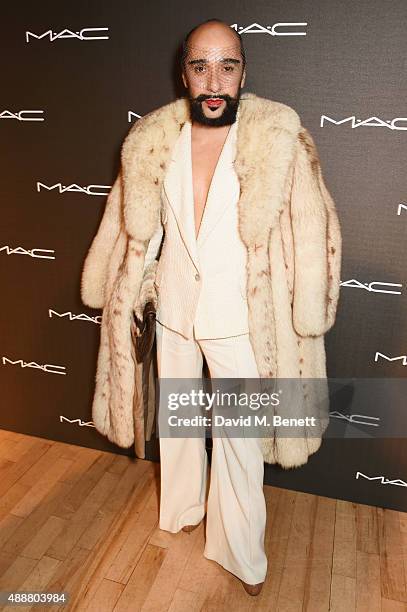 Lyall Hakaraia attends an exclusive party hosted by MAC Cosmetics in celebration of London Fashion Week featuring a special live performance by FKA...