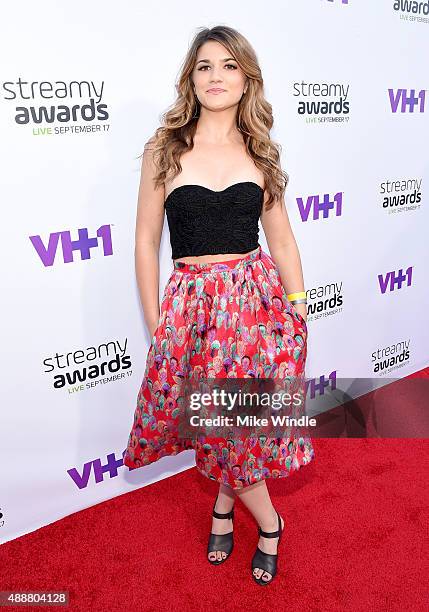 Actress Elise Bauman attends VH1's 5th Annual Streamy Awards at the Hollywood Palladium on Thursday, September 17, 2015 in Los Angeles, California.
