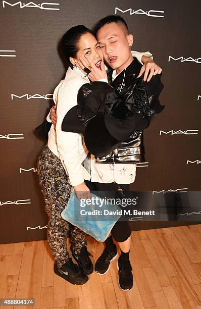 Thongthai and Adam Chen attend an exclusive party hosted by MAC Cosmetics in celebration of London Fashion Week featuring a special live performance...