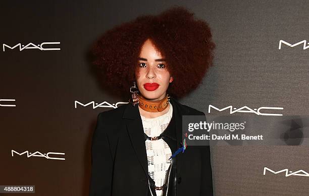 Sadie Clayton attends an exclusive party hosted by MAC Cosmetics in celebration of London Fashion Week featuring a special live performance by FKA...