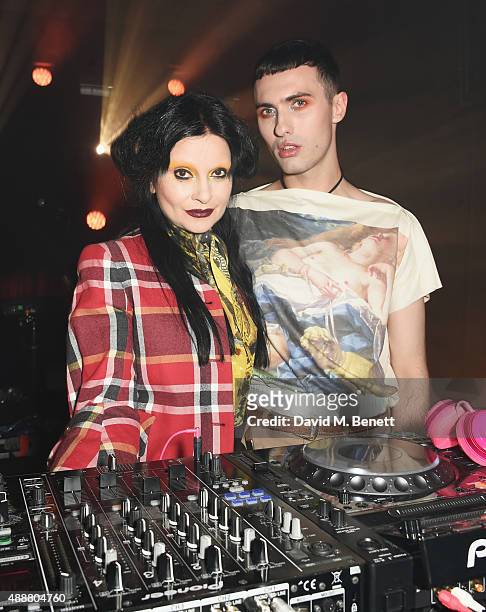Princess Julia and Charles Jeffrey DJ at an exclusive party hosted by MAC Cosmetics in celebration of London Fashion Week featuring a special live...