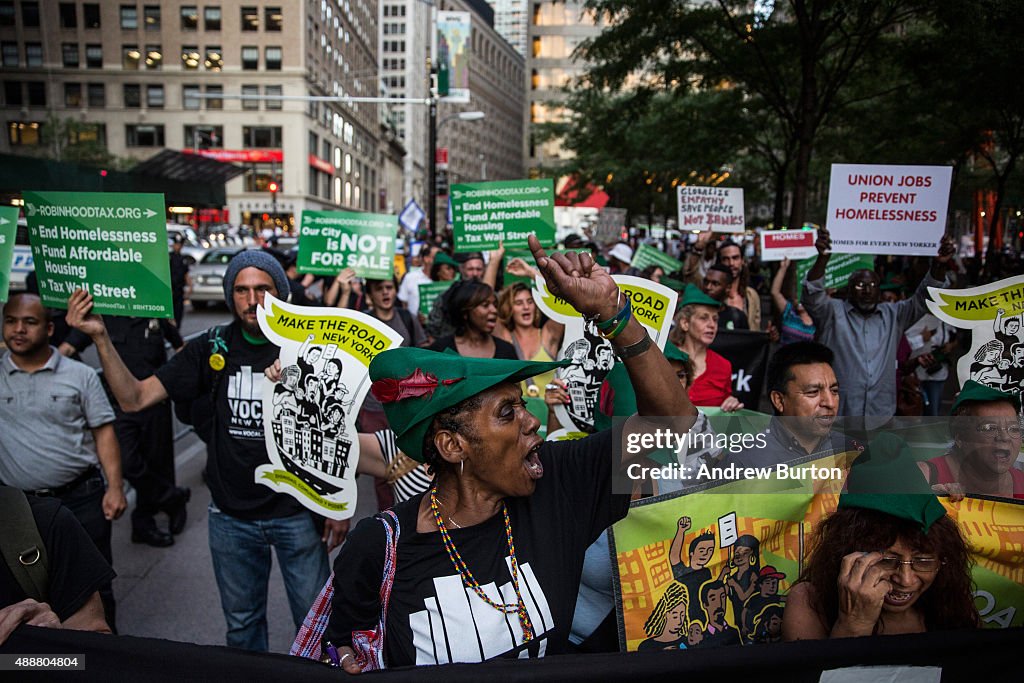 Homeless Activists Demonstrate For Affordable Housing In New York