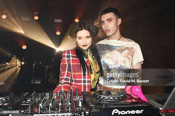 Princess Julia and Charles Jeffrey DJ at an exclusive party hosted by MAC Cosmetics in celebration of London Fashion Week featuring a special live...