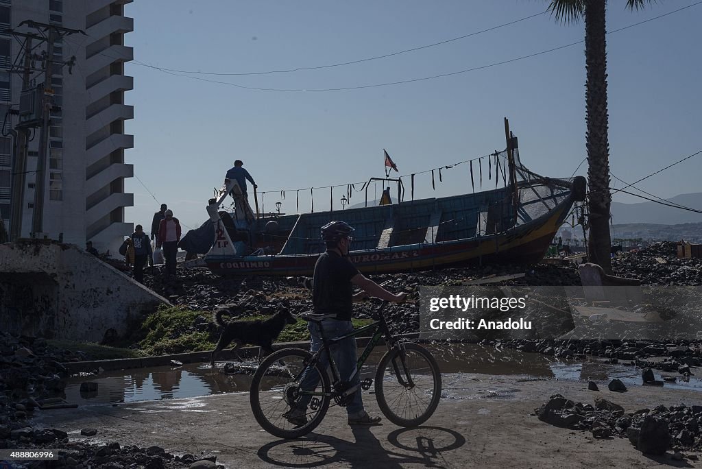 Aftermath of earthquake in Chile