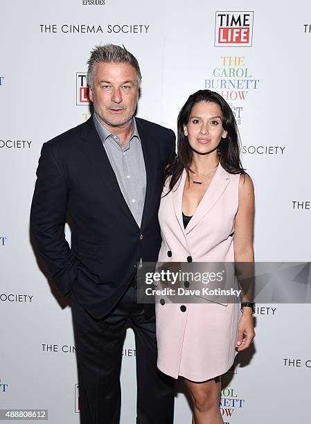 Alec Baldwin and Hilaria Thomas Baldwin attend the "The Carol Burnett Show: The Lost Episodes" screening hosted by Time Life and The Cinema Society...