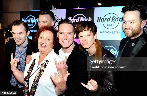 Dan Gillespie Sells, Richard Jones, Kevin Jeremiah, Ciaran Jeremiah and Paul Stewart of The Feeling with Rita Gilligan attend the 15th birtday party...