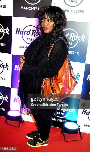 Denise Johnson attends the 15th birtday party of Hard Rock Cafe on September 17, 2015 in Manchester, England.
