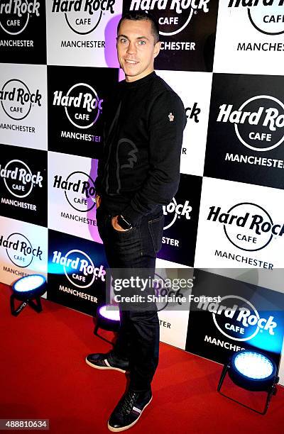 Scott Quigg attends the 15th birtday party of Hard Rock Cafe on September 17, 2015 in Manchester, England.