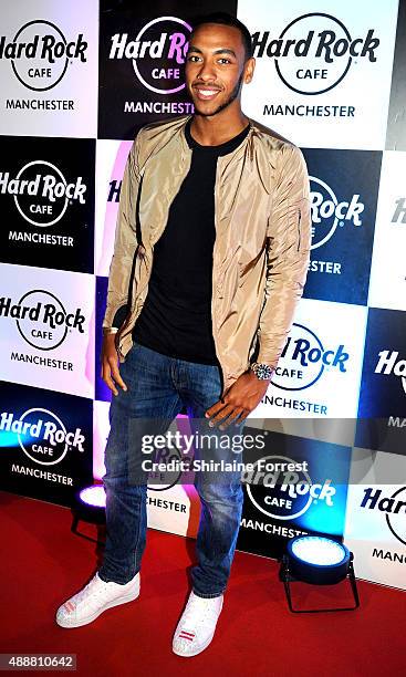 Josh Daniels attends the 15th birtday party of Hard Rock Cafe on September 17, 2015 in Manchester, England.