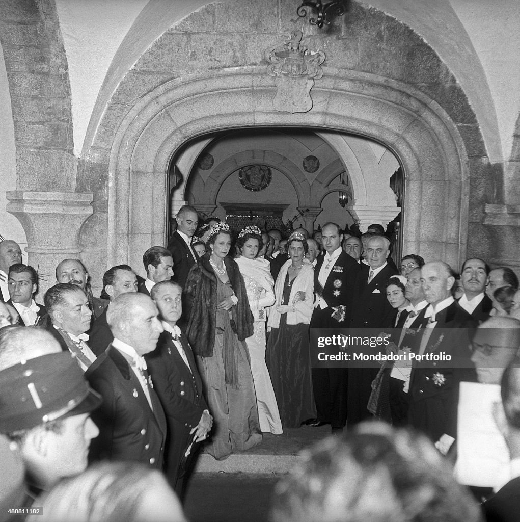 Participants to the wedding of Princess Maria Pia of Savoy and Prince Alexander of Yugoslavia