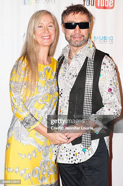 Singer-songwriter Paul Rodgers and wife Cynthia Kereluk Rodgers attend the Music Biz 2014 Awards at the Hyatt Regency Century Plaza on May 8, 2014 in...