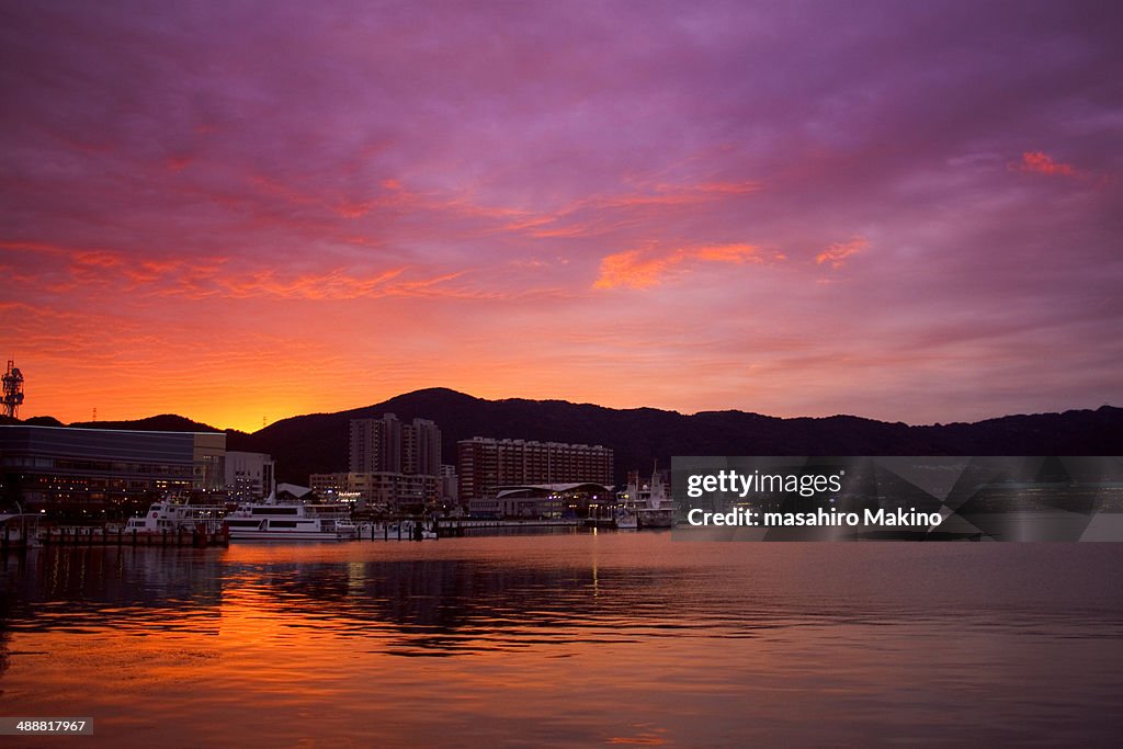 Evening view of Lake Biwa