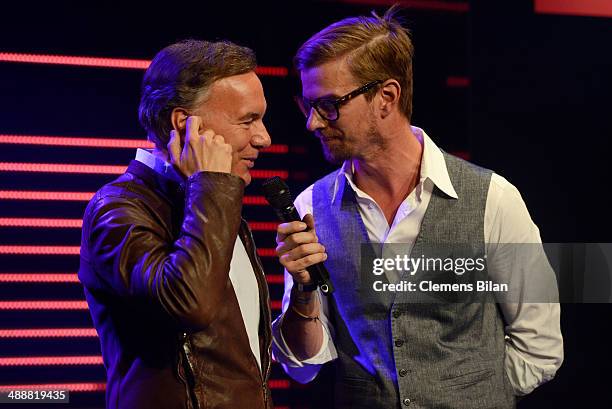 Nico Hofmann and Joko Winterscheid attend Leonardo at the New Faces Award Film 2014 at e-Werk on May 8, 2014 in Berlin, Germany.