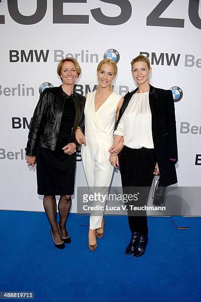 Inga Vollmann; Judith Rakers and Katerina Schroeder attend Housewarming at BMW Dealership on May 8, 2014 in Berlin, Germany.