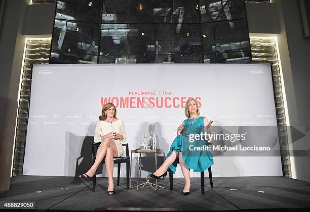 United States Ambassador to the U.N. Samantha Power and Managing Editor, TIME Magazine Nancy Gibbs take part in the TIME And Real Simple's Annual...