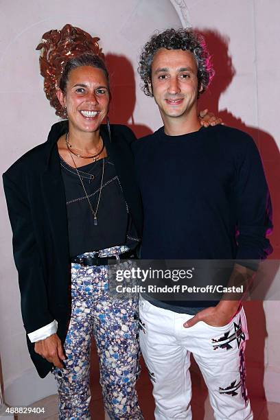 Isabel Marant and husband Jerome Dreyfuss attend the Kenzo Takada's 50 Years of Life in Paris Celebration at Restaurant Le Pre Catelan on September...