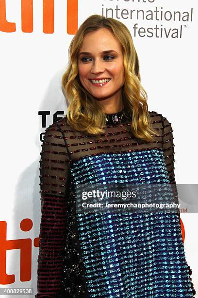 Actress Diane Kruger attends the "Disorder" premiere during the 2015 Toronto International Film Festival held at Roy Thomson Hall on September 17,...