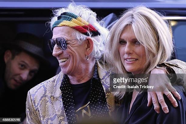 Musician Keith Richards and Patti Hansen attend the 'Keith Richards: Under The Influence' premiere during the 2015 Toronto International Film...