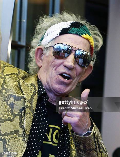 Keith Richards arrives at the "Keith Richards: Under The Influence" premiere during 2015 Toronto International Film Festival held at Princess of...