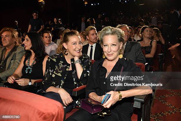 Bette Midler and her daughter, Sophie von Haselberg attend the Marc Jacobs Spring 2016 fashion show during New York Fashion Week at Ziegfeld Theater...