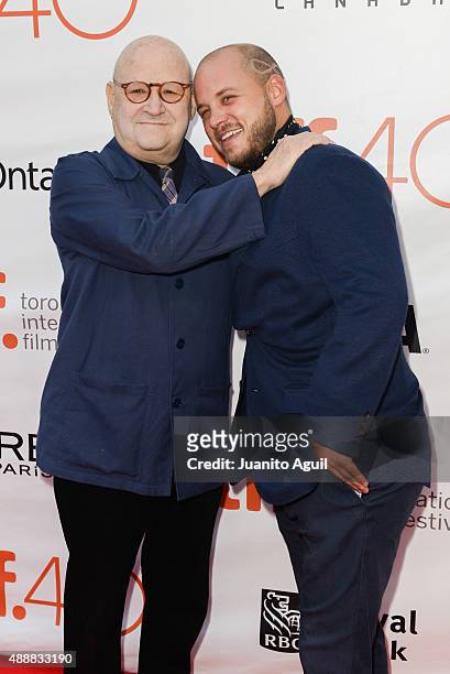 Producer Edward R. Pressman and guest attend the premiere of 'The Man Who Knew Infinity' at Roy Thomson Hall on September 17, 2015 in Toronto, Canada.