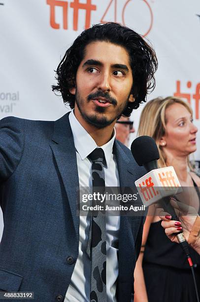 Actor Dev Patel attends the premiere of 'The Man Who Knew Infinity' at Roy Thomson Hall on September 17, 2015 in Toronto, Canada.