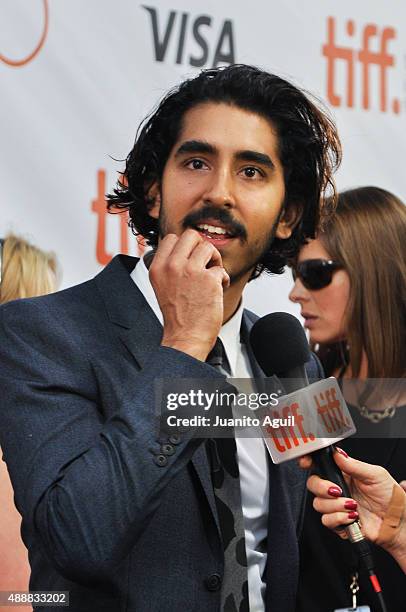 Actor Dev Patel attends the premiere of 'The Man Who Knew Infinity' at Roy Thomson Hall on September 17, 2015 in Toronto, Canada.