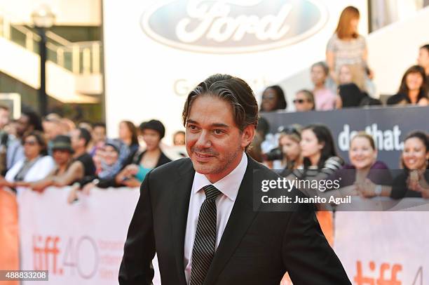 Director/writer Matt Brown attends the premiere of 'The Man Who Knew Infinity' at Roy Thomson Hall on September 17, 2015 in Toronto, Canada.