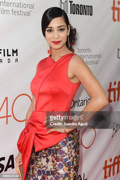 Actress Devika Bhise attends the premiere of 'The Man Who Knew Infinity' at Roy Thomson Hall on September 17, 2015 in Toronto, Canada.