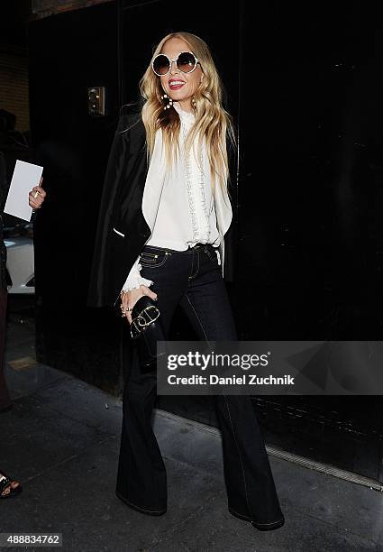 Rachel Zoe is seen outside the Marc Jacobs show during New York Fashion Week 2016 on September 17, 2015 in New York City.