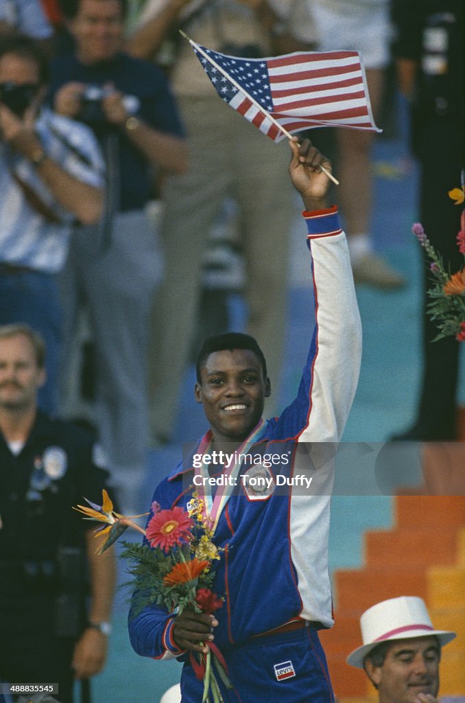 Carl Lewis Celebrates