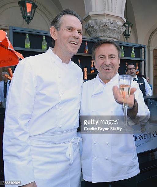 Chefs Thomas Keller and Daniel Boulud appear at The Venetian Las Vegas during the kick off for the eighth annual Vegas Uncork'd by Bon Appetite...