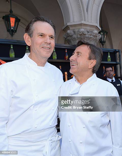 Chefs Thomas Keller and Daniel Boulud appear at The Venetian Las Vegas during the kick off for the eighth annual Vegas Uncork'd by Bon Appetite...