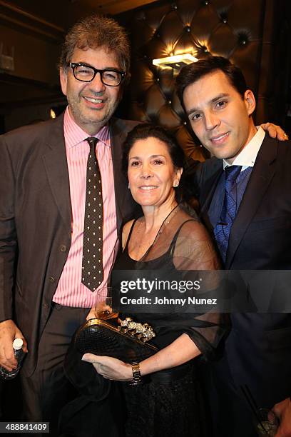 David Simone, Shelley Ross and Ryan Silverman attend the 2014 Brotherhood/Sister Sol Voices 10 Benefit at The Edison Ballroom on May 8, 2014 in New...