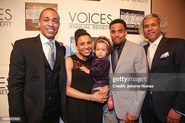 Holmes, Marilee Fiebig-Holmes, Michael Ealy and Khary Lazarre-White attend the 2014 Brotherhood/Sister Sol Voices 10 Benefit at The Edison Ballroom...