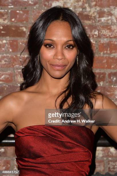 Actress Zoe Saldana attends the Whitney Art Party sponsored by Max Mara at Highline Stages on May 8, 2014 in New York City.
