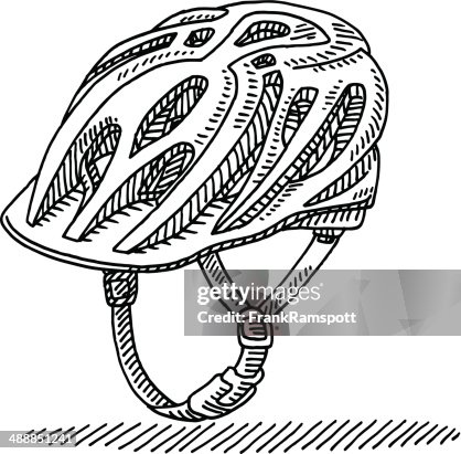 Cycling Helmet Drawing Cycling Helmet Drawing