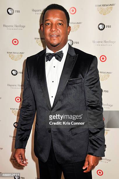 Pitcher Pedro Martinez poses for a photo during the 2015 Hispanic Heritage Awards at the Warner Theatre on September 17, 2015 in Washington, DC.