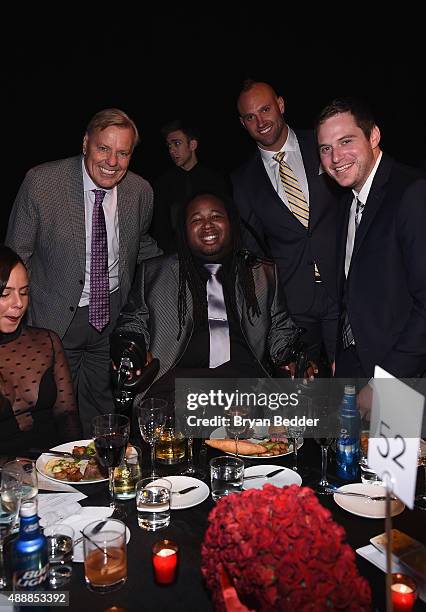 Player Mark Herzlich and Eric LeGrand attend the Samsung Hope For Children Gala 2015 at Hammerstein Ballroom on September 17, 2015 in New York City.