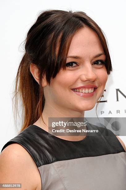 Actress Emily Meade attends J. Mendel Front Row & Backstage Spring 2016 New York Fashion Week at 330 Hudson St on September 17, 2015 in New York City.