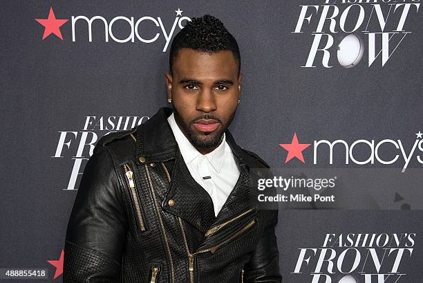 Singer Jason Derulo attends Macy's Presents Fashion's Front Row during Spring 2016 New York Fashion Week at The Theater at Madison Square Garden on...