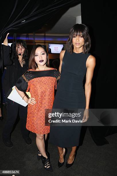 Internet personality Michelle Phan and recording artist Ciara backstage at VH1's 5th Annual Streamy Awards at the Hollywood Palladium on Thursday,...