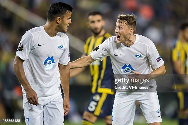 Harmeet Singh of Molde FK, Mattias Mostrom of Molde FK during the UEFA Europa League match between Fenerbahce SK v Molde FK on September 17, 2015 at...